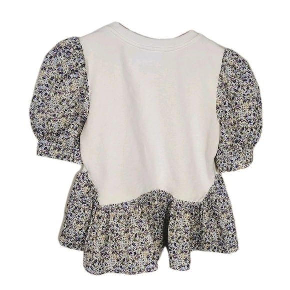 Hyacinth House Tuckernuck Savannah Cottagecore Puff Sleeve Peplum Blouse XS - Picture 5 of 9